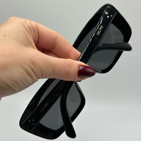 NEW CELINE Sunglasses CL40259I 01A Shiny Black/Smoke Unisex main image 4